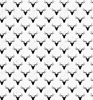 Fabric roller blind Black deer heads
