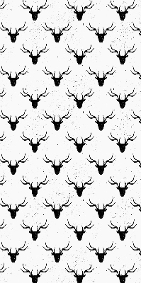 Fabric roller blind Black deer heads