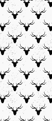 Fabric roller blind Black deer heads