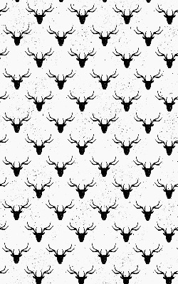 Fabric roller blind Black deer heads