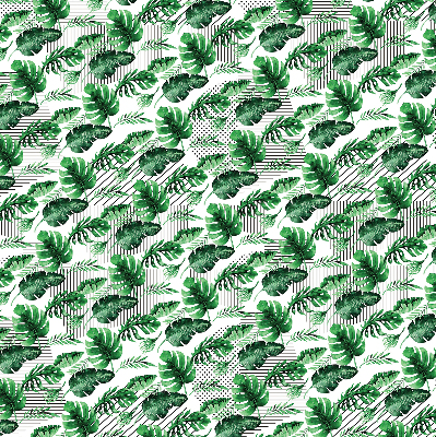 Roller blind for large window Tropical leaves
