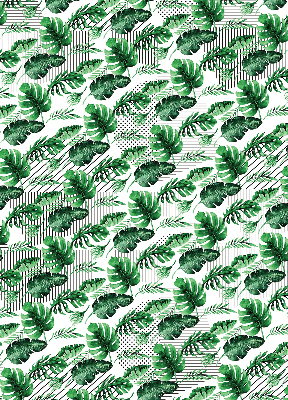 Roller blind for large window Tropical leaves