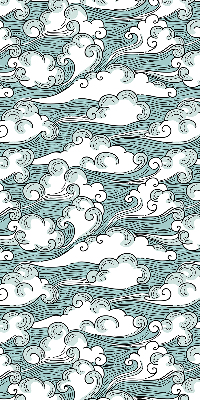 Fabric roller blind Clouds and wind