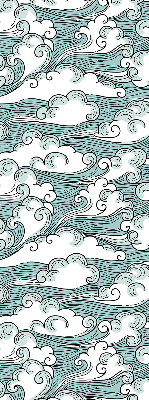 Fabric roller blind Clouds and wind