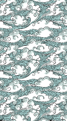 Fabric roller blind Clouds and wind