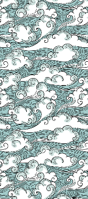 Fabric roller blind Clouds and wind