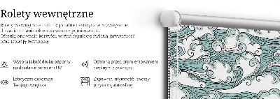 Fabric roller blind Clouds and wind