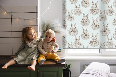 Modern roller blind Rabbits