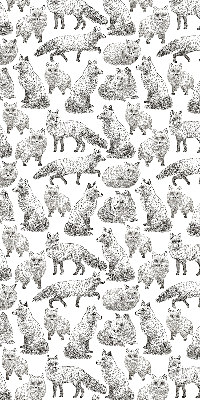 Roller blind for large window Gray foxes
