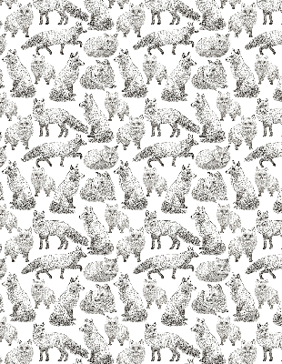 Roller blind for large window Gray foxes