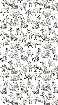 Roller blind for large window Gray foxes