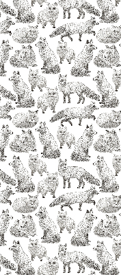 Roller blind for large window Gray foxes