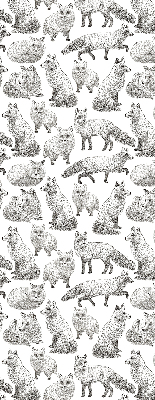 Roller blind for large window Gray foxes