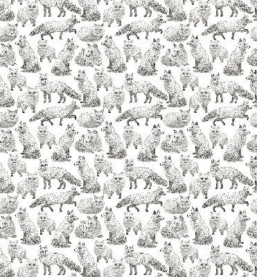 Roller blind for large window Gray foxes
