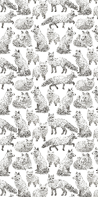 Roller blind for large window Gray foxes