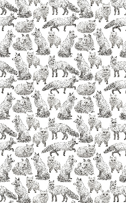 Roller blind for large window Gray foxes