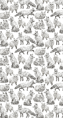 Roller blind for large window Gray foxes