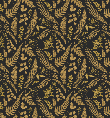 Fabric roller blind Yellow ferns