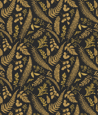 Fabric roller blind Yellow ferns