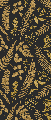 Fabric roller blind Yellow ferns