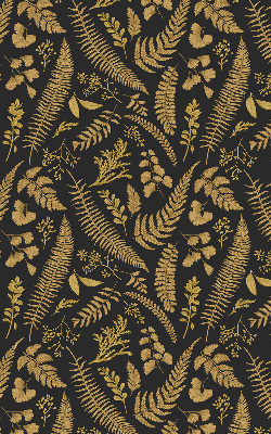Fabric roller blind Yellow ferns