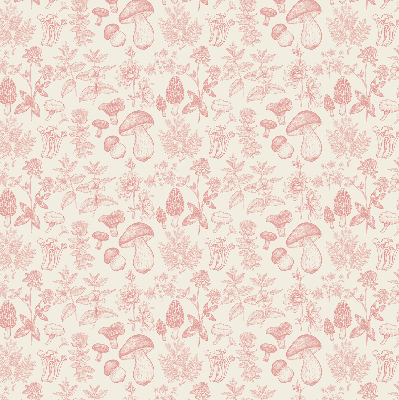 Modern roller blind Drawn mushrooms