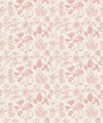 Modern roller blind Drawn mushrooms