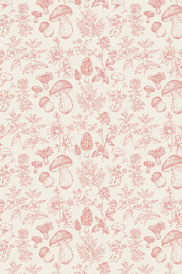 Modern roller blind Drawn mushrooms