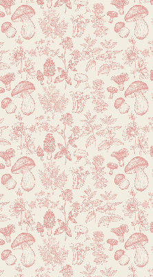 Modern roller blind Drawn mushrooms