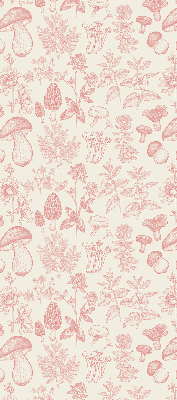 Modern roller blind Drawn mushrooms