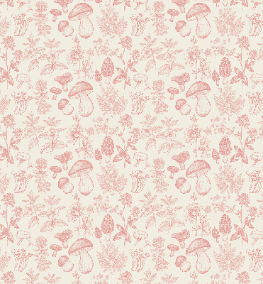 Modern roller blind Drawn mushrooms