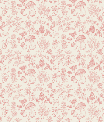 Modern roller blind Drawn mushrooms