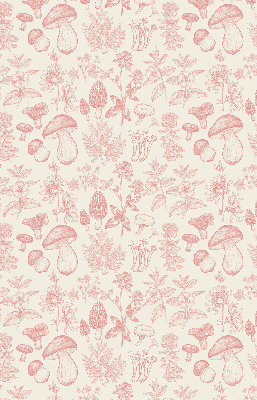 Modern roller blind Drawn mushrooms