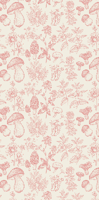 Modern roller blind Drawn mushrooms