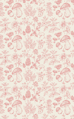 Modern roller blind Drawn mushrooms