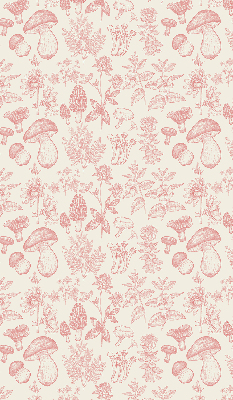 Modern roller blind Drawn mushrooms