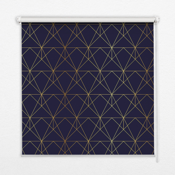 Fabric roller blind Yellow lines connected into triangles