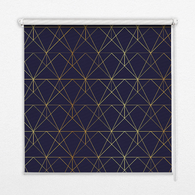 Fabric roller blind Yellow lines connected into triangles