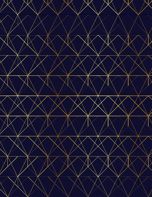 Fabric roller blind Yellow lines connected into triangles