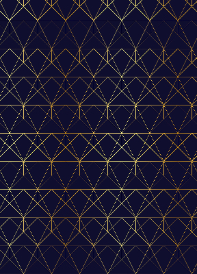 Fabric roller blind Yellow lines connected into triangles