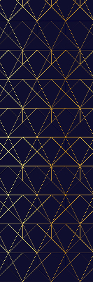 Fabric roller blind Yellow lines connected into triangles