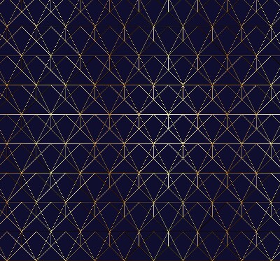 Fabric roller blind Yellow lines connected into triangles