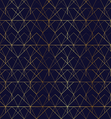 Fabric roller blind Yellow lines connected into triangles