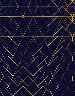 Fabric roller blind Yellow lines connected into triangles