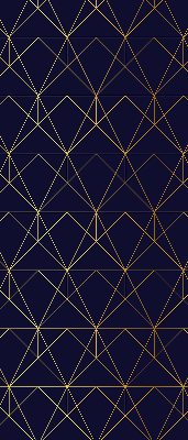 Fabric roller blind Yellow lines connected into triangles