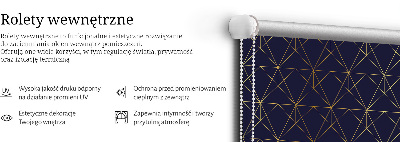 Fabric roller blind Yellow lines connected into triangles