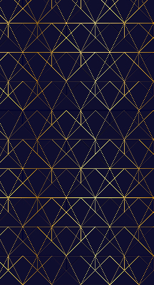 Fabric roller blind Yellow lines connected into triangles