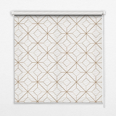 Roller blind for large window Brown pattern