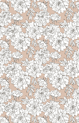 Fabric roller blind Drawn flowers