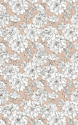 Fabric roller blind Drawn flowers